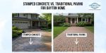 Stamped concrete vs. traditional paving